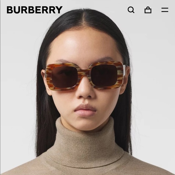 24H flash sale ? auth Burberry TB Monogram Motif Sunglasses NWT main image 7